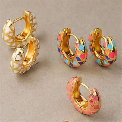 Set de 2 pendientes elegantes retro de acero inoxidable con múltiples capas retorcidas, adecuados para uso diario, fiestas, citas, gran regalo para la novia