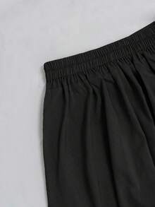 2025秋季新款时尚简约纯色百搭气质半身裙黑色春季款 - 黑色 - 查看 6