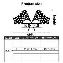 1pc Customized Racing Flag Metal Wall Decor - Personalized Name Racing Flag Metal Plaque - Customized Start And Finish Line Signs, Racing Driver Name Metal Signs, Checkered Flag Racing Club Logo, Race Decoration, Racing Sports Wall Decor - Multicolor - View 31