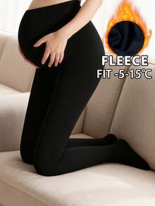 Maternity Leggings For Autumn/Winter - Simple, Warm And Comfortable High-Elasticity Leggings With Feet For Outdoor Wear, Suitable For Height 160-175cm, Weight 60-75kg, Pregnancy Clothes, Postpartum Clothes, Seamless Design, High-Elasticity Fabric, Breathable Fabric, Comfortable Pants For -5°C To 15°C Weather - Multicolor - View 2
