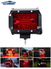 GLANBERT 20 LED Floodlight For Off-Road Vehicle Modification, Mesh Design, Trailer Lighting, Red LED Spotlight - Multicolor - View 8