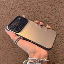 Funda de teléfono sencilla y lujosa, material PET+TPU con función de protección a prueba de golpes, Compatible con iPhone 17, 17air, 17promax, 17pro, 16, 16pro, 16promax, 16plus, 15, 15promax, 15pro, 15plus, 14, 14pro, 14promax, 14plus, 13, 13pro, 13promax, 12, 12promax, 12pro, 11, 11prom ax, 11 Pro - CY negro transparente - Ver 3