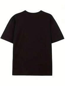 Men's Vintage Rock Music T-Shirt - 100% Cotton Black Retro Electric Guitar Print With White  Stratocaster-Inspired Design, Casual Fit Short Sleeve Round Neck Tee For Concerts, Festivals & Casual Attire - Youth Fashion Music Lover Apparel - Mặc định - Xem 3