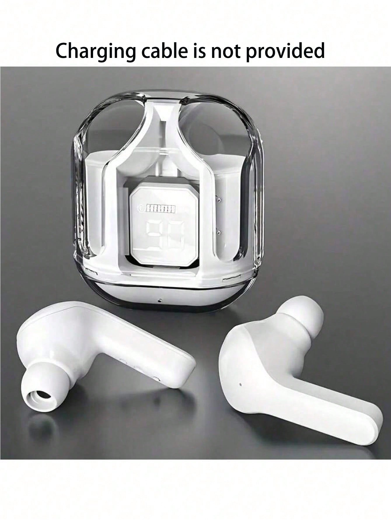 سماعة أذن لاسلكية بلوتوث شفافة واحدة – شاشة وتحكم...