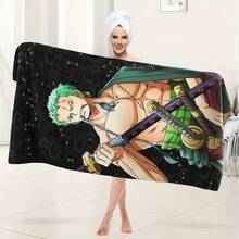 1 Pc One Piece Bath Towel, Quick-Drying Towel, Christmas Gift, Cute Cartoon Print, Suitable For Home, Sauna, Or Hot Spring, Machine Washable, Soft And Comfortable, Suitable For All Seasons, Sauna Towel, Household Towel, Printed Pattern, Modern Design, Microfiber Towel, Soft Fabric, Beach Accessory, Gift For Gift Shoppers, Anime Fans - Multicolor - View 27