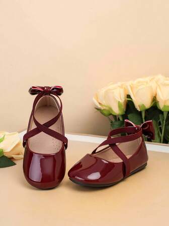 1双时尚婴儿平底鞋，新款儿童平底鞋，女童蝴蝶结平底鞋