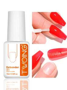 TWOING 10毫升强力胶水卸除剂，假指甲胶水卸除剂，快速溶解胶水，轻松卸除亚克力指甲、按压式指甲和水钻美甲DIY设计卸除工具