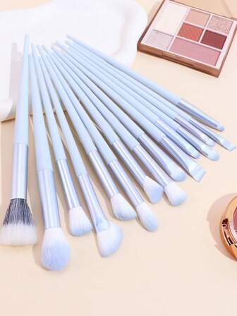 15-delars multifunktionellt komplett set sminkborste-kit för puder, rouge, foundation, ögonskugga, kladd, konturering, borsteset, sminkborste-kit, sminkborste-set, komplett sminkset, sminkborste-set, komplett sminkkit, borstekit, borstar sminkset, smink presentset, set