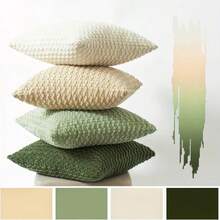 Home 4-Piece Set, Decorative Pillow Covers With Modern Double-Sided Design - Sofa Cushions, Office Cushions, Bed Pillow Covers - Bộ bốn món màu xanh lá cây - Xem 7