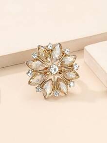 1 Stück Boho-Stil Sonnenblumen Geometrie Strass offener Ring