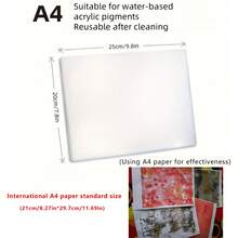 1pc Reusable Transparent Gel Printing Plate - Transparent Single-Print Surface, Soft Rubber Craft Plate For Art And DIY Projects, For Scrapbooks And Diaries - A Variety Of Sizes To Choose From, Scrapbook Supplies, Reusable Offset Printing Plate For Embossing Art - Perfect For Making Cards, Scrapbooks, Diaries And Home Decorations - Multicolor - View 15