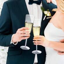 12/6/1 件装玻璃香槟杯，6盎司香槟杯，适合派对/婚礼 - 透明 - 查看 7