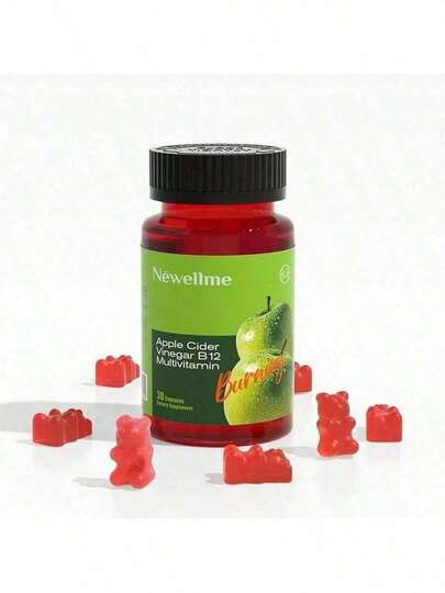 ACV Gummies – Apple Cider Vinegar With The Mother & Vitamin B12 |     Zero Sugar, Vegan, Gelatin-Free, Non-GMO, Gluten-Free |     Daily Digestive & Energy Support-60count