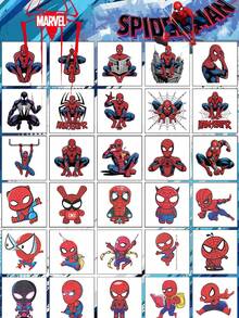 20 Stücke/Set Spinne-Mans Marvels wasserfeste temporäre Aufkleber, Kawaii Körperkunst für Geburtstagsfeiern, Dekoration für Cosplay & Alltagskleidung Tattoo