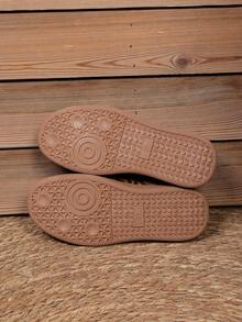 Women's Summer Casual Flat Soft Bottom Patchwork Sneakers, New Spring 2025 Collection - Brown - View 8