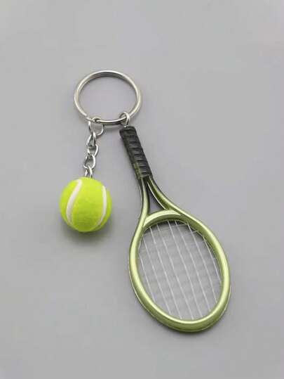 [Tennis Keychain] 1 X Unisex Tennis Racquet Simulation | Sporting Goods Gift Keychain
