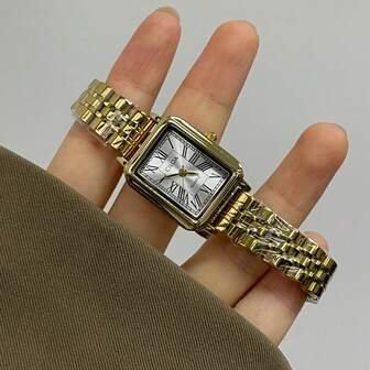 1 st CILOA 2025 Nytt mode lyxigt liten fyrkantig urtavla diamantinredd stålband vattentätt kvartsur för kvinnor, lämplig för vardagsbruk och fester