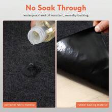 Garage Floor Mat, Oil Spill Mat Under Car, Waterproof Backing Absorbent Pad Protects Floor, Durable, Reusable, Dark Grey, Oversize Garage Floor Paking Mats For Under Car, Garage Flooring Carpets, Absorbent Oil Garage Parking Mat, Non-Slip Waterproof Mats, Original Garage Floor Mat, (17' X 7'4"), (Includes Double Sided Tape) - Dark Grey - View 11