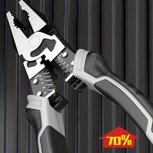 Multifunctional Industrial Pliers, Universal Strong Wire Cutting Pliers, Household Pliers, Electrical Special Hardware Tools, Essential Helpers For Cutting At Home - Grey - View 1