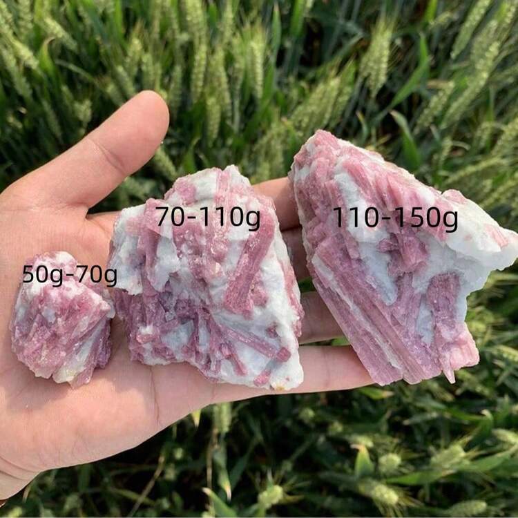 100% Natural Pink Tourmaline Crystal Mineral Asymmetrical Rough Stone Specimen Rock Rare Original Reiki Chakra Home Room Decor 1pc - Pink - View 13