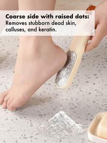 1 pieza Removedor de callosidades Pro 3 en 1 - Lima de acero inoxidable para pies y cepillo limpiador de dedos para piel muerta, talones duros y agrietados | Herramienta de pedicura para pies suaves y limpieza profunda | Regalo