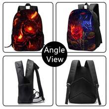 Minimalist Rose Flower Backpack, Casual High-Quality Backpack, Large Capacity Women's Travel Backpack, Lightweight Single-Layer 12-Inch Backpack