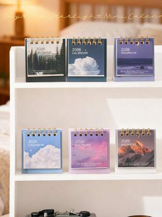 1 st kreativ landskapskalender 2026, skrivbordsdekoration för studenter, kontorsdekoration, studiematerial, liten skrivbordskalender, personlig och professionell schemaläggare, väggkalender, kalender, adventskalender, agenda 2026, kalender 2026, personlig kalender 2026