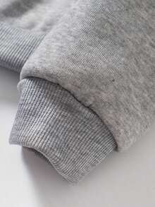 Ropa de mujer Sudadera con capucha de color sólido, nueva, de corte holgado, cómoda, versátil y básica - Gris - Ver 7