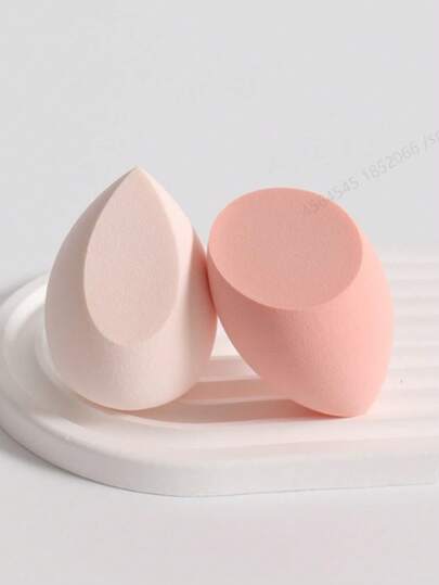 2pcs/Pack Makeup Sponge, Foundation Blender Beauty Sponge, Latex-Free Dry & Wet Powder, Cream, Liquid Foundation Applicator Tool, Suitable For All Skin Types,Makeup,Cheap,Room Decor,Vanity,Travel,Bedroom,Makeup Accessories,Puff,Makeup Blender,Powder Puff,Makeup Sponge