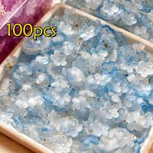 100/150pcs 3D Peach Blossom Sequin Beads, DIY Bracelet Accessories, Shaking Branch Small Flower Jade Hairpin Flower Decor Accessories