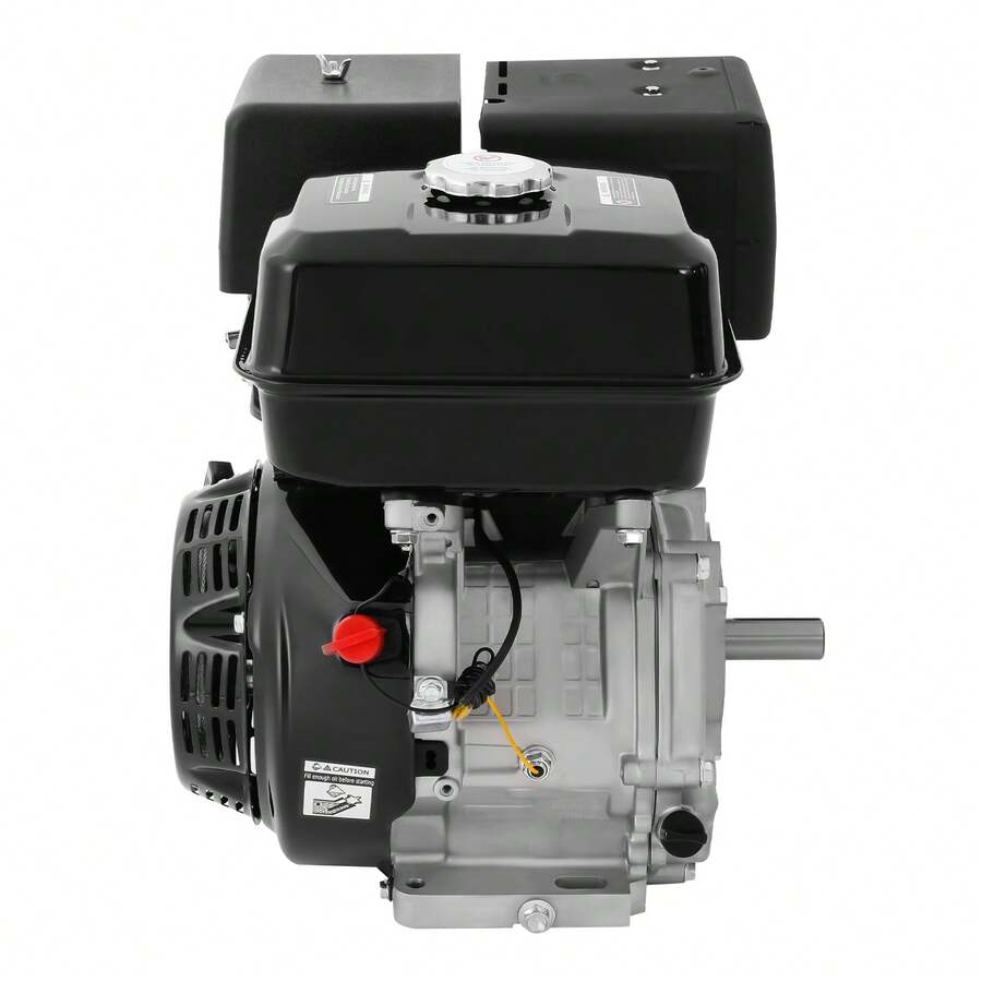 15HP 4-Stroke Gas Engine, 420CC OHV Horizontal Shaft Single Cylinder Go Kart Engine Recoil/Manually Starting Motor With Silencer For Compressor, Lawnmower, Garden Tool Motor 9.7KW 3600RPM - 1 - View 1