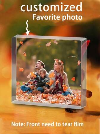 Customized Acrylic Photo Brick, Personalized Acrylic Photo Keepsake, Valentine's Day Gift, New Year Gift, Wedding Memento, Christmas Gift, Acrylic Photo Frame, Exclusive Gift, Everlasting Memory, Personalized Acrylic Decor, Suitable For Christmas, New Year, Wedding, Birthday, Housewarming, Anniversary