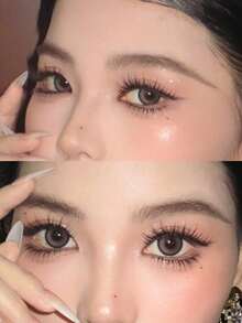 10pcs/Pack Lightweight Luxury Thai Style False Eyelashes, Natural Transparent Lash Strip, Super Realistic For Beginners Strip Lashes,Lashes,Eyelashes,Fake Lashes - Black - View 2