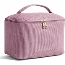 MAGEFY Bolsa de Maquillaje Con Asa Resistente y Cómoda Gran Capacidad Bolsa de Viaje Cosmetiquera Neceser Portátil para Muchas Ocasiones para Mujeres-Rosa - Beige - Ver 7