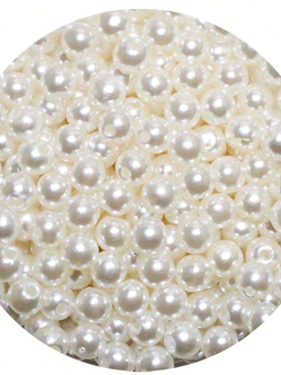 10mm ABS Pearl With Through Hole 125 Units - Crafts - 奶油 - 查看 1