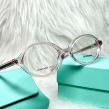 Oval Unisex Retro Classic Acetate Plate Stylish Glasses Size G BL7060 - hoa hồng trong suốt - Xem 6