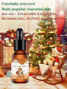 6pcs/1pc Christmas Essential Oil Set/10ml Edible Essential Oil Candy Cane, Tiramisu, Pumpkin Pie, Christmas Tree, Etc., Aromatic Oil Creates The Festive Atmosphere Of Christmas And New Year, 10ml Water-Soluble Essential Oil/Aromatic Diffuser/Humidifier/Diffuser Stone/Car Diffuser, Bedroom, Living Room, Kitchen, Bathroom, Car, Hotel Leisure Perfume, Christmas Gifts, New Year Gifts, New Year Gifts - New 2 - View 7