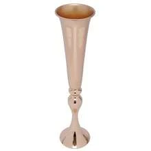 SHIOUCY 6 Stück Metall Trompeten vase, Gold Geblühte Trompetenvase, 13 * 56.5cm Blumenvase für Hochzeitsfeiern Jubiläum Party Zeremonie Heimdekoration - Gold - Übersicht 6
