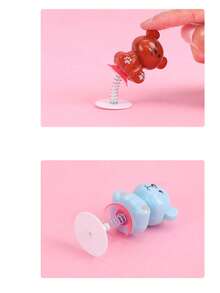 1pc Creative Novelty Cute Cartoon Bouncing Spring Elf Bear Toy, Random Delivery