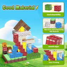 300 PCS Magnetic Blocks - Magnet Toys For Kids, Magnetic Building Blocks Cubes, Stacking Magnets, School STEM Toys Birthday Gifts For Boys And Girls Age 3+ Years Old - Multicolor - View 2