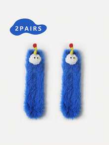 1/2/3 pary damskich spersonalizowanych i kreatywnych skarpetek, grube i ciepłe skarpetki, śmieszne skarpetki, brzydkie skarpetki, urocze skarpetki, skarpetki z dużymi oczami, pluszowe skarpetki, jesień i zima w nowym stylu, grube i ciepłe skarpetki podłogowe, skarpetki do połowy łydki - Wielokolorowe - Zobacz 20