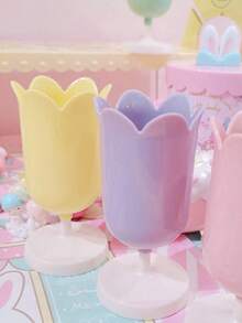 1个郁金香花形笔筒和化妆刷收纳架 - 彩色 - 查看 4