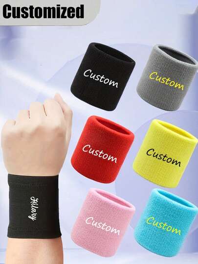 Unisex Customized Sports Sweatband - Moisture Wicking, Suitable For Tennis, Basketball, Running, Yoga, Gym, Workout And Other Sports