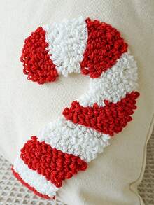 Christmas Candy Cane Pillow Cover, Without Filler, Christmas Home Decor Cushion Cover, Suitable For Home, Bedroom, Sofa, Living Room Decor, Applicable For Christmas, Thanksgiving, New Year Christmas Decorations Christmas Decorations Home