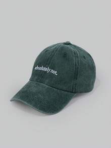 DareSee 1件 Absolutely Not. 刺繡水洗棒球帽，經典休閒時尚復古軟汗帶可調尺寸輕量防曬百搭爸爸帽，適合戶外運動日常穿著派對度假，送給家人朋友的完美禮物，音樂節萬聖節禮物 - absolutely not - 查看 2