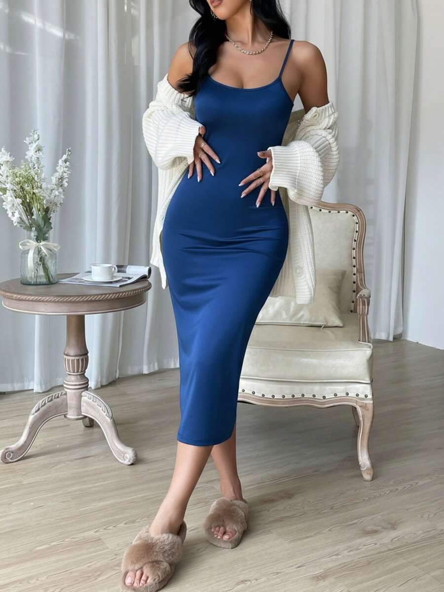 Women Long Dresses - Blue - View 1