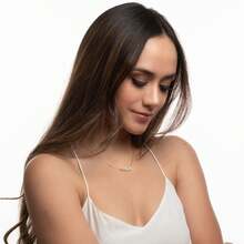 LuckyLy Collar de Perlas para Mujer y Zirconia Cúbica, Oro 18k con Base Acero Inoxidable – Ideal como Regalo para Mamá y Mujer Innovadores, Modelo Iris - 1 - Ver 4