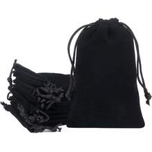 2025Shintop 20pcs Velvet Bags With Drawstrings, 4x6inch Gift Bags Black Velvet Jewelry Pouches For Dice Wedding Party Favor - Đỏ - Xem 8