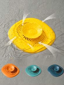 1 szt. łapacz włosów, pokrywa odpływu prysznicowego, silikonowa zatyczka do włosów z przyssawką, filtry przeciwzapachowe do zlewu, korki do odpływu wanny i prysznica, silikonowe korki do odświeżacza powietrza w kuchni, łazienka w domu, artykuły gospodarstwa domowego, akcesoria łazienkowe - Wielokolorowe - Zobacz 2