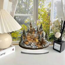 2D 平面，1 件圣诞老人草坪桩装饰，圣诞老人携带礼物，圣诞快乐标志，大型 30x22 厘米户外庭院装饰，无需电力，易于安装地桩 - 彩色 - 查看 8